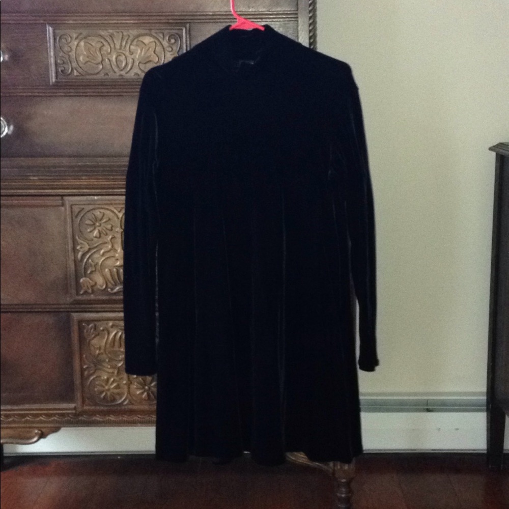 Velvet baby doll dress